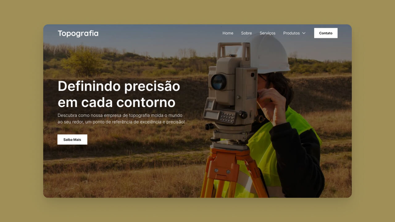 Criação de site de topografia