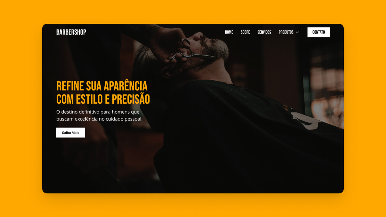 Criação de site para barbearia