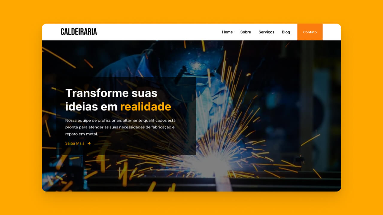 Criação de site para caldeiraria