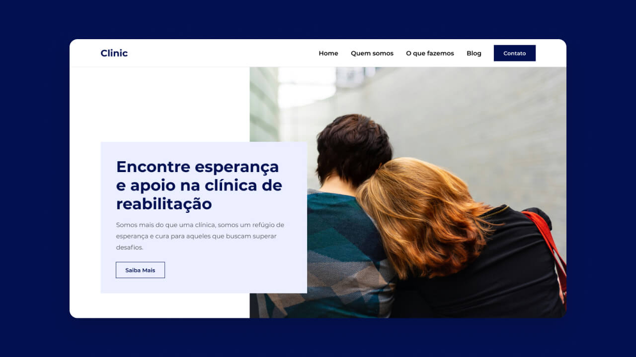 Criação de site para clínica de reabilitação