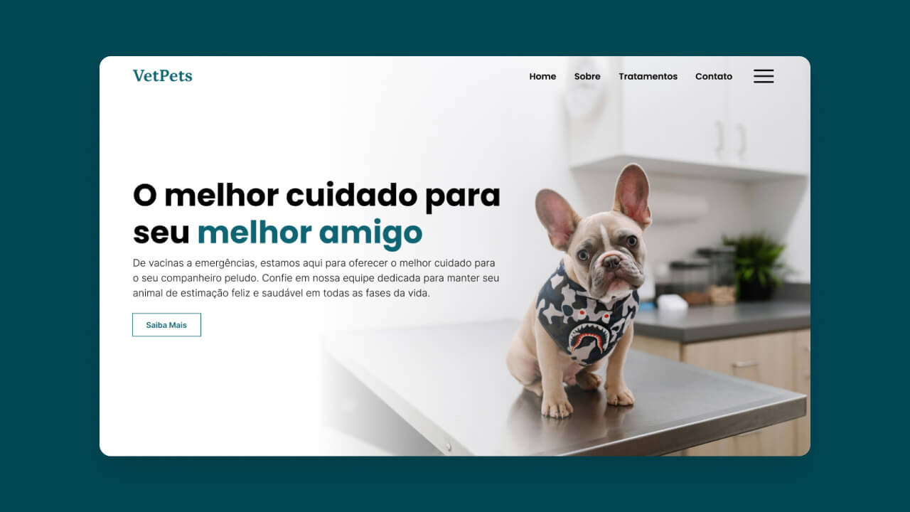 Criação de site para clínica veterinária