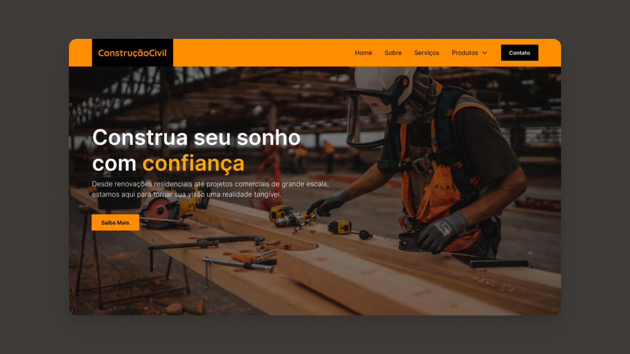 Criação de site para construção civil