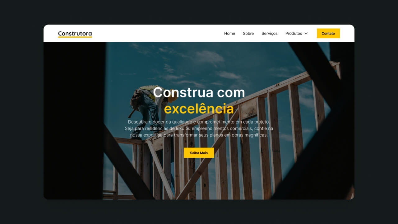 Criação de site para construtora
