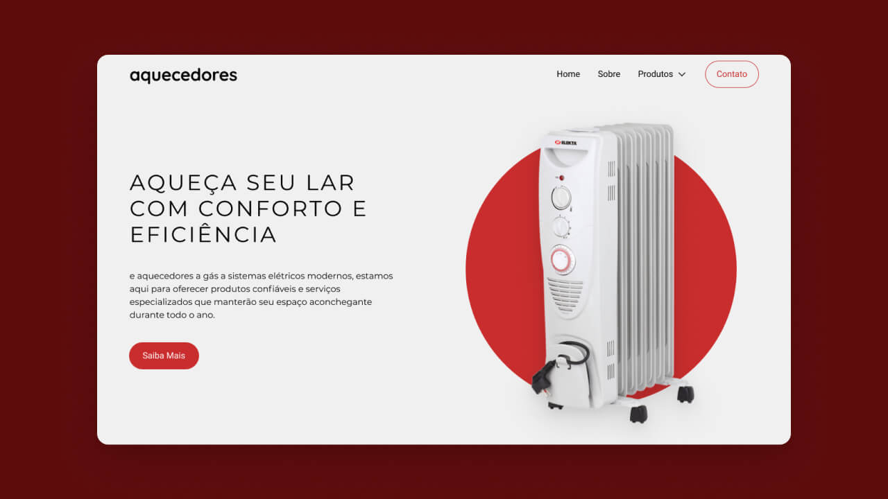 Criação de site para empresa de aquecedores