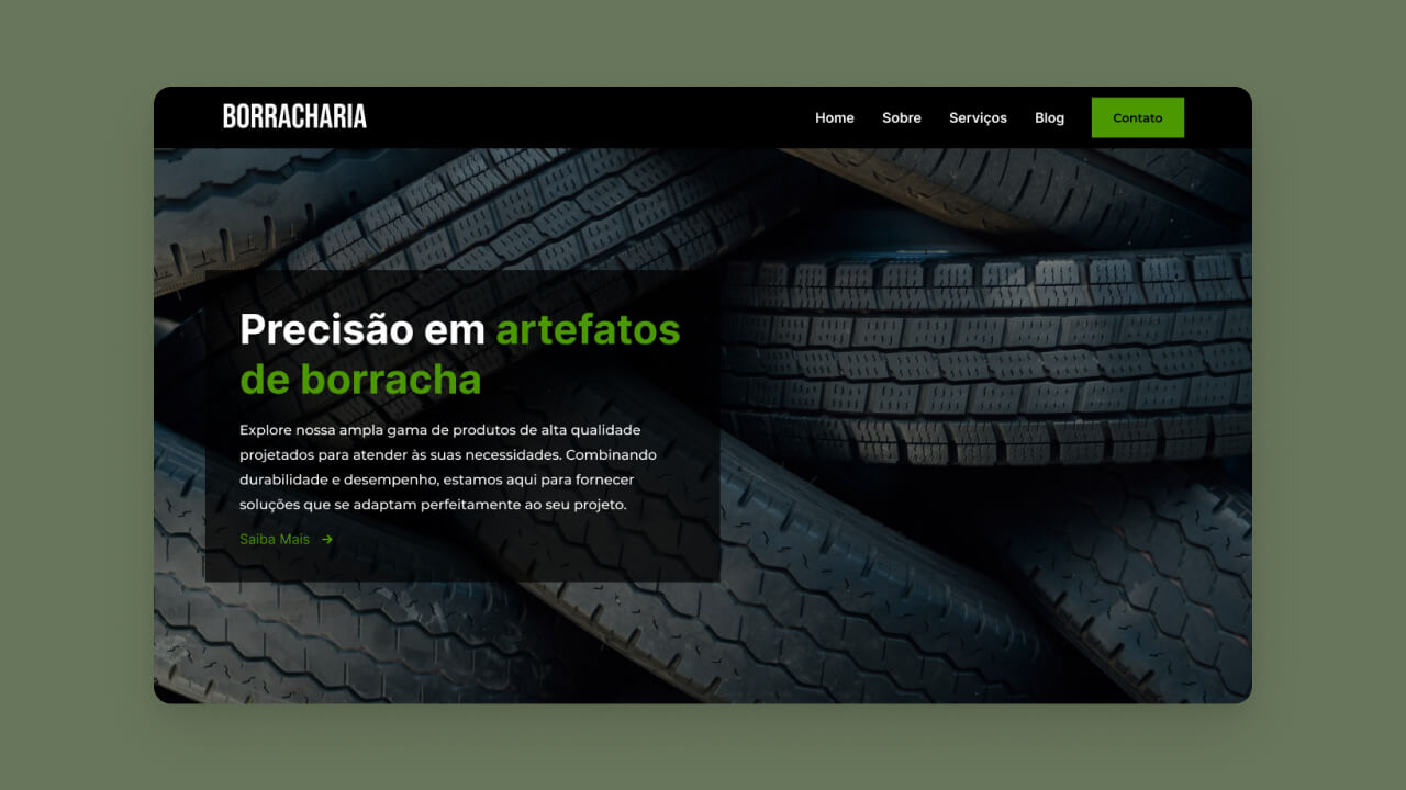 Criação de site para empresa de artefatos de borracha