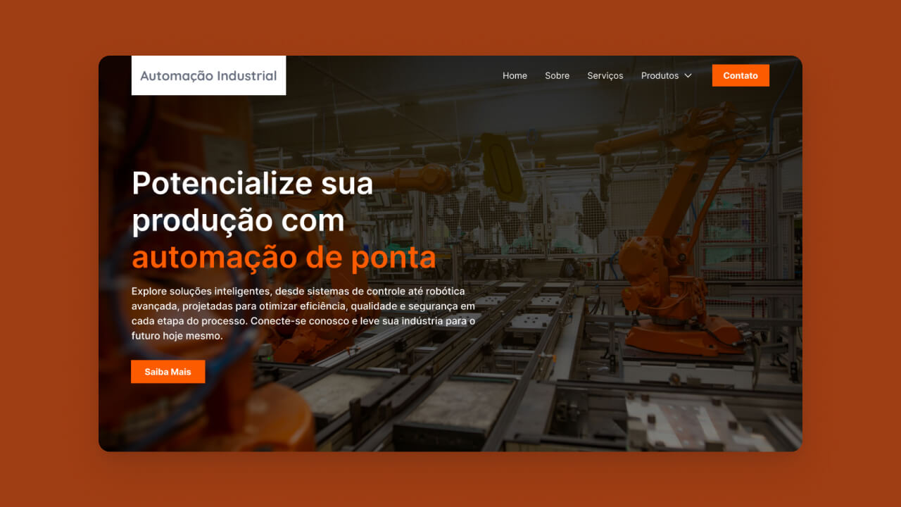 Criação de site para empresa de automação industrial