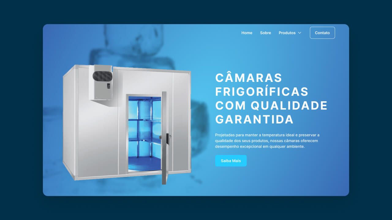 Criação de site para empresa de câmaras frigoríficas