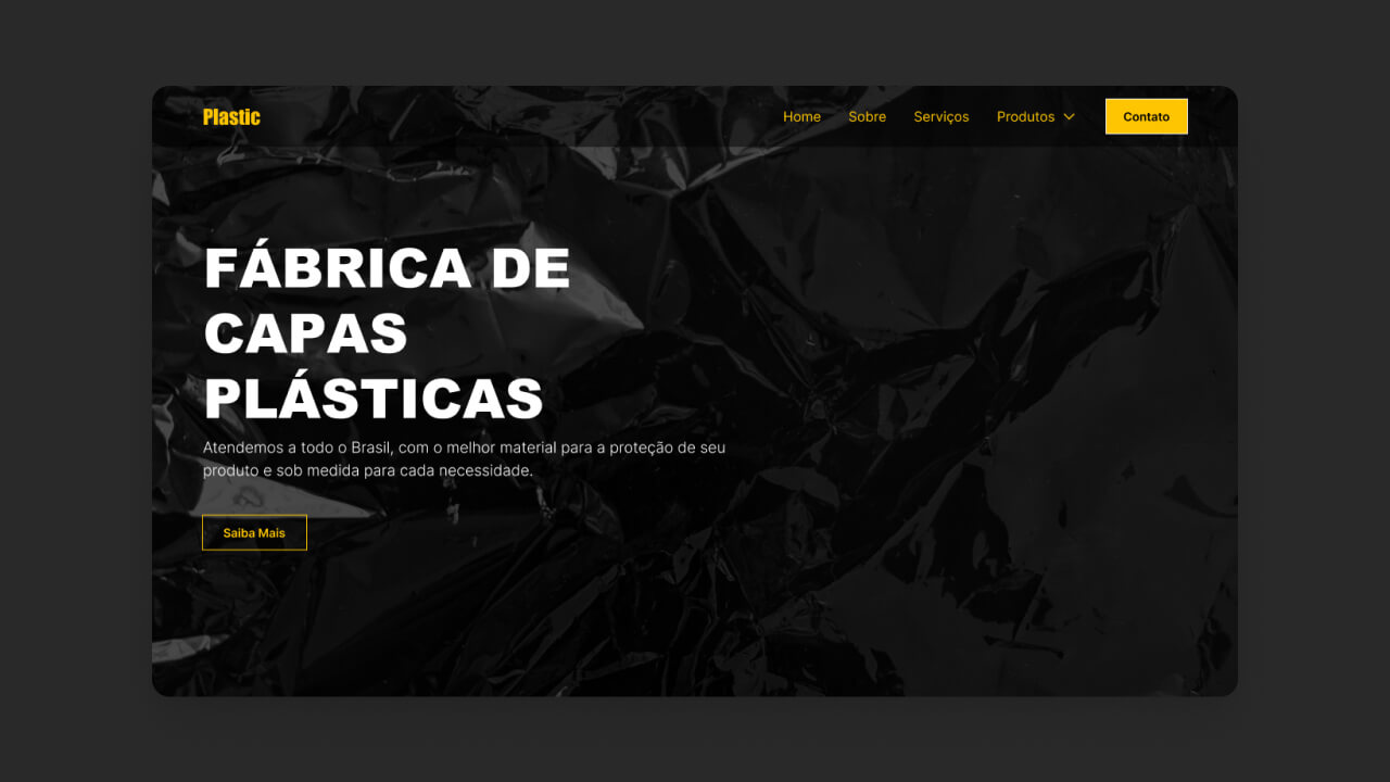 Criação de site para empresa de capas plásticas