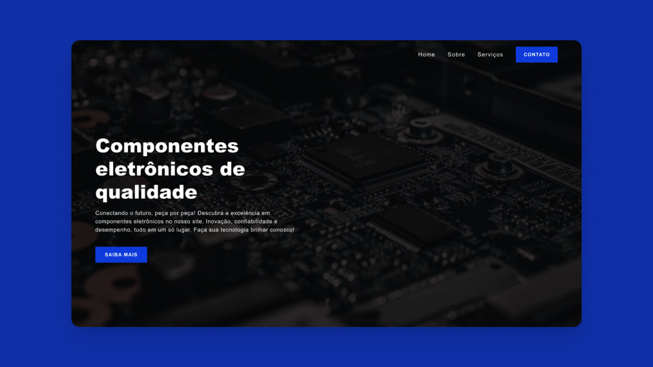 Criação de site para empresa de componentes eletrônicos