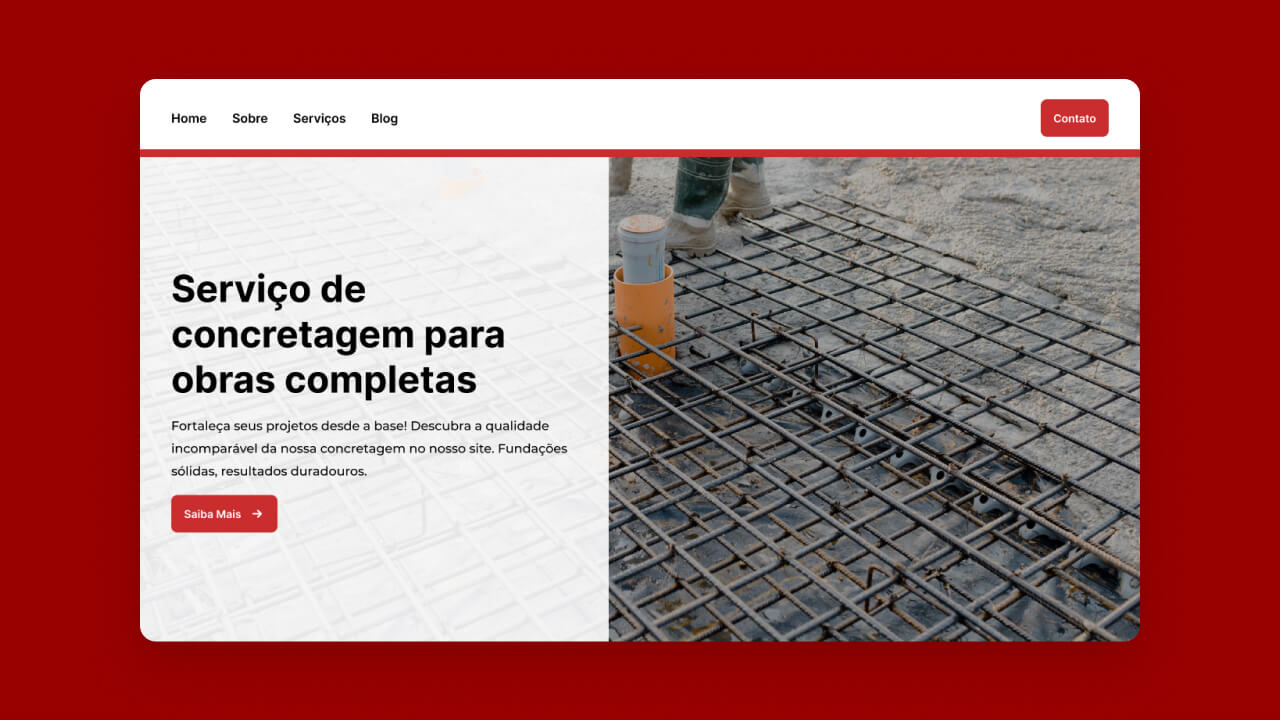 Criação de site para empresa de concretagem