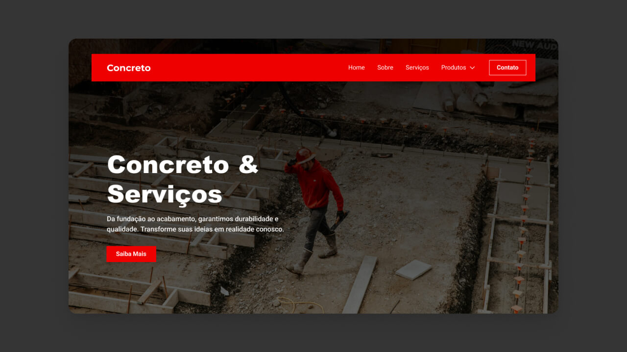 Criação de site para empresa de concreto