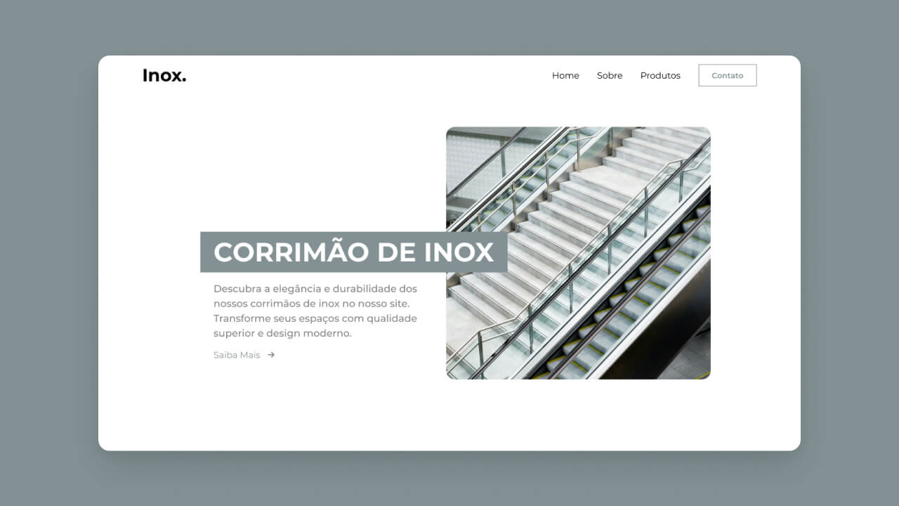 Criação de site para empresa de corrimão