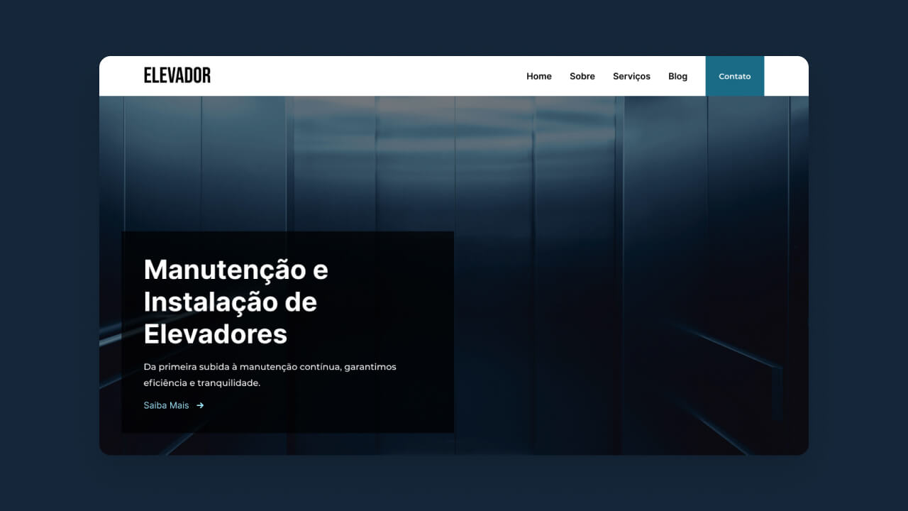 Criação de site para empresa de elevadores