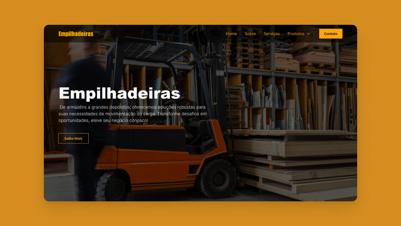 Criação de site para empresa de empilhadeiras