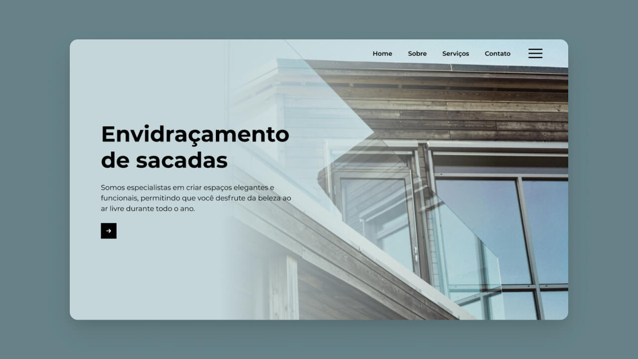 Criação de site para empresa de envidraçamento de sacadas