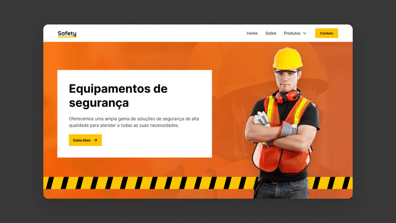 Criação de site para empresa de equipamentos de segurança