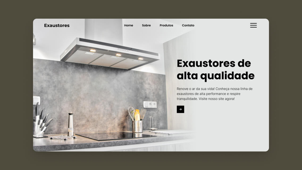 Criação de site para empresa de exaustores