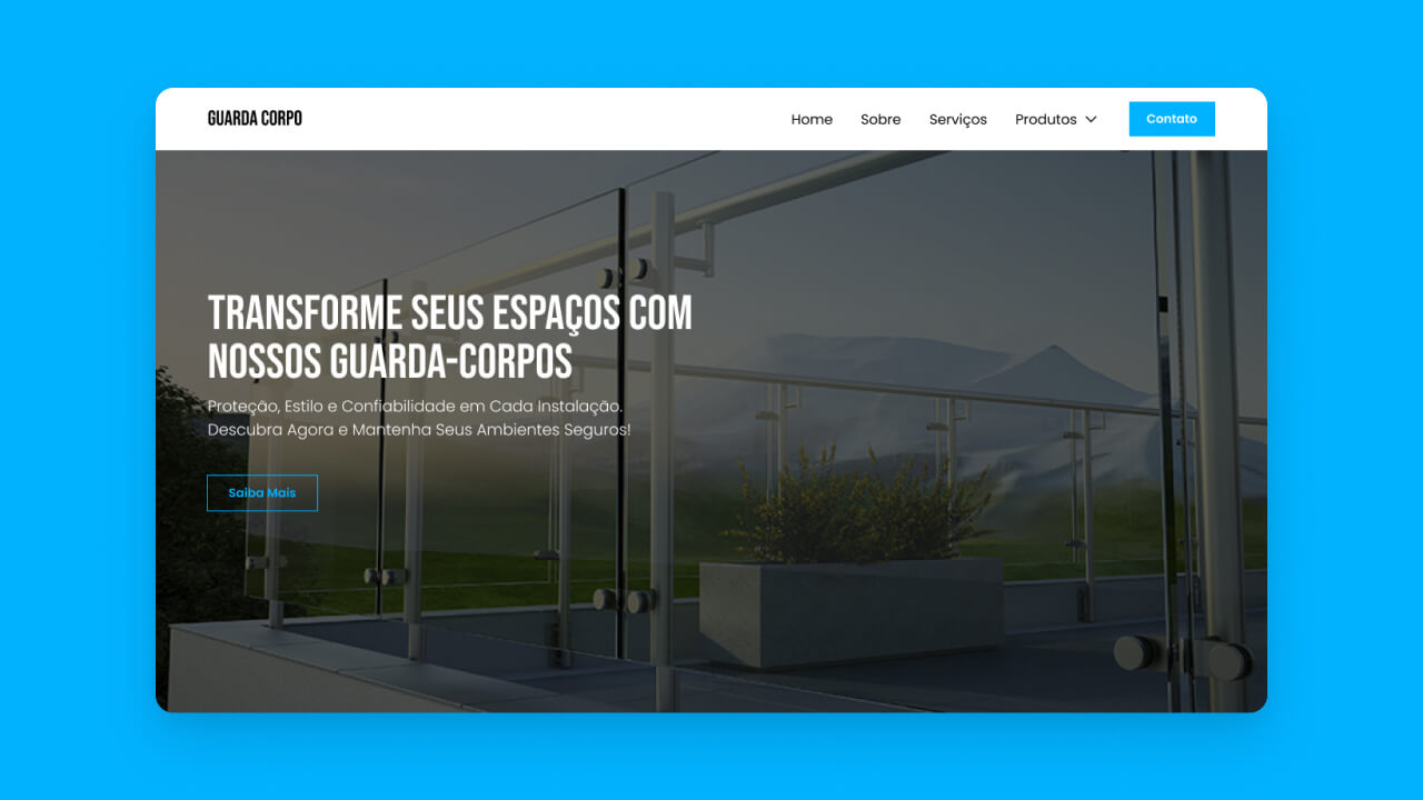 Criação de site para empresa de guarda corpo