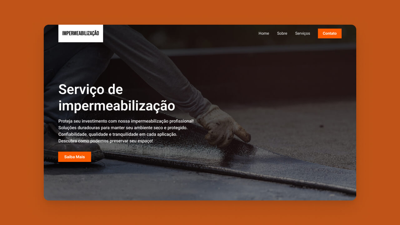 Criação de site para empresa de impermeabilização