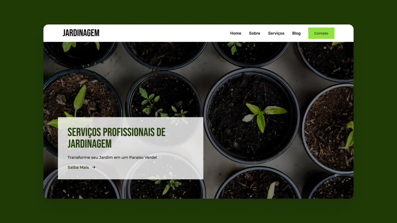 Criação de site para empresa de jardinagem